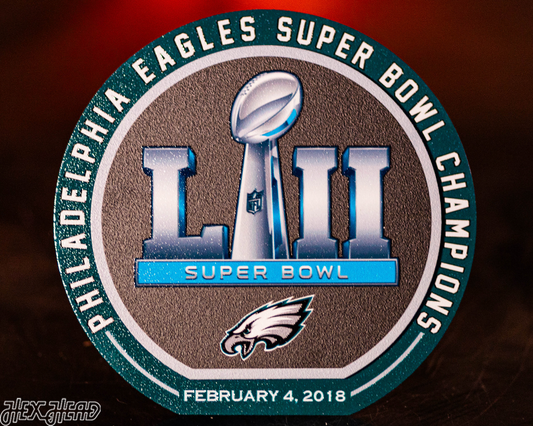 Philadelphia Eagles Super Bowl LII "Double Play" On the Shelf or on the Wall Art