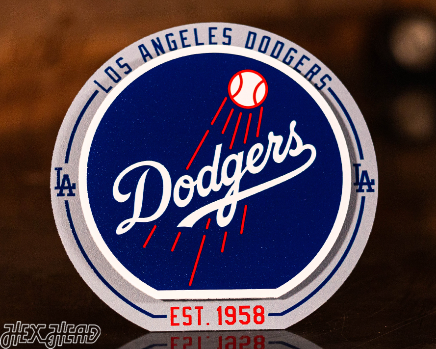 Los Angeles Dodgers "Double Play" On the Shelf or on the Wall Art