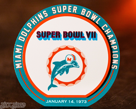 Miami Dolphins Super Bowl VII "Double Play" On the Shelf or on the Wall Art