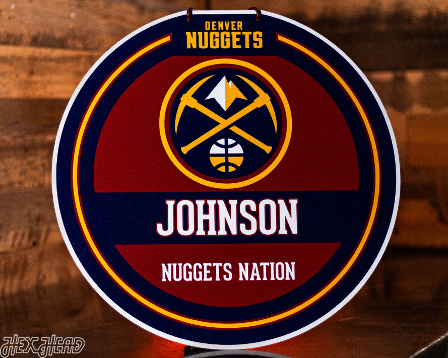 Denver Nuggets Personalized Monogram Metal Art