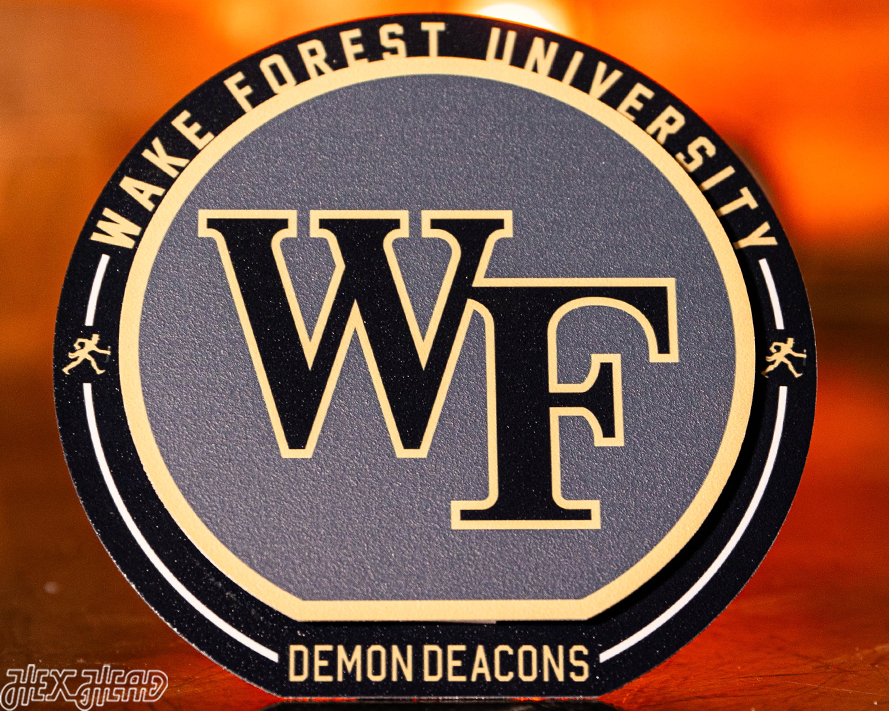 Wake Forest Demon Deacons "Double Play" On the Shelf or on the Wall Art