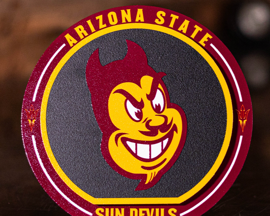 Arizona State Sun Devils "Double Play" On the Shelf or on the Wall Art