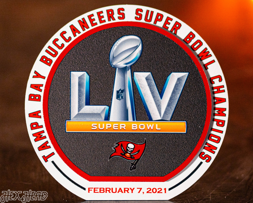 Tampa Bay Buccaneers Super Bowl LIV "Double Play" On the Shelf or on the Wall Art