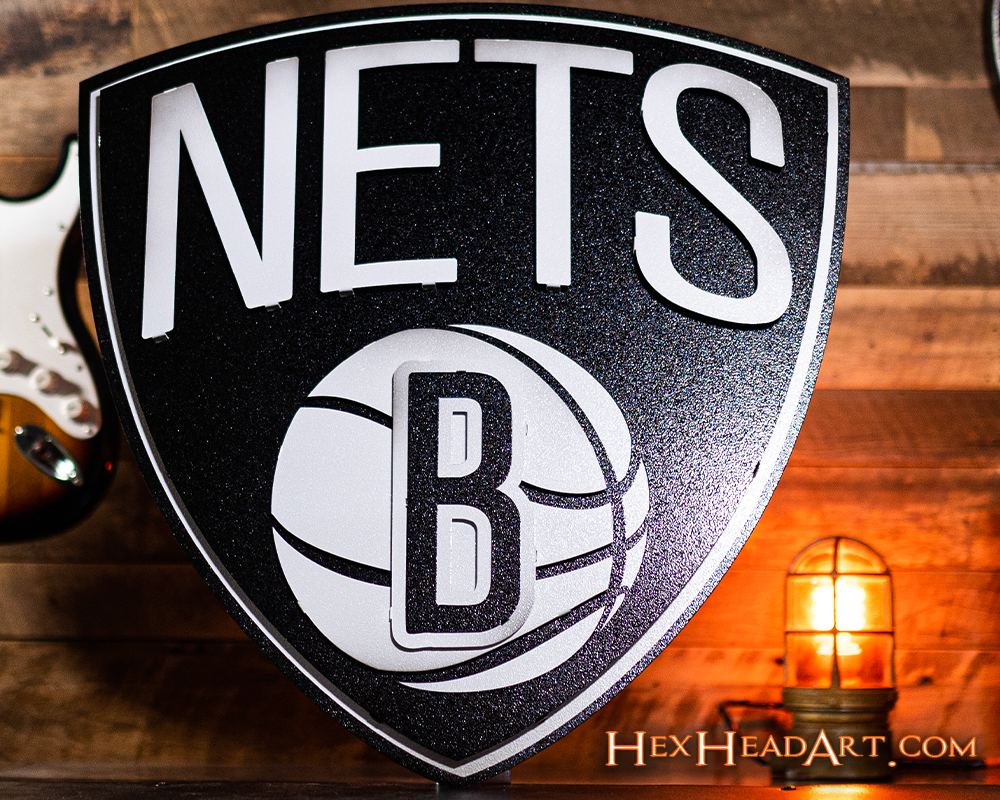 Brooklyn Nets 3D Vintage Metal Wall Art