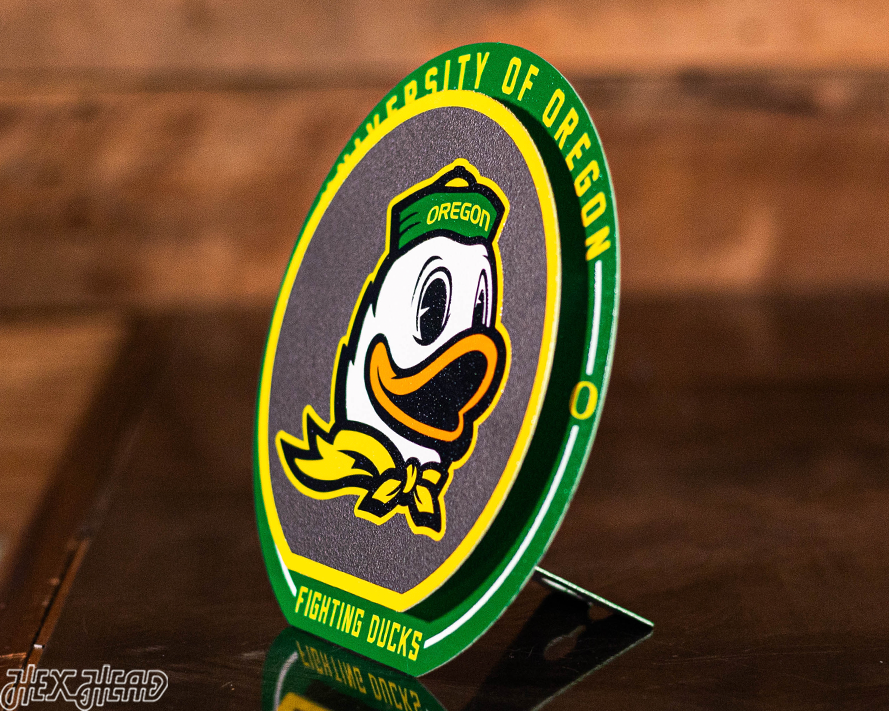 Oregon Ducks "Double Play" On the Shelf or on the Wall Art