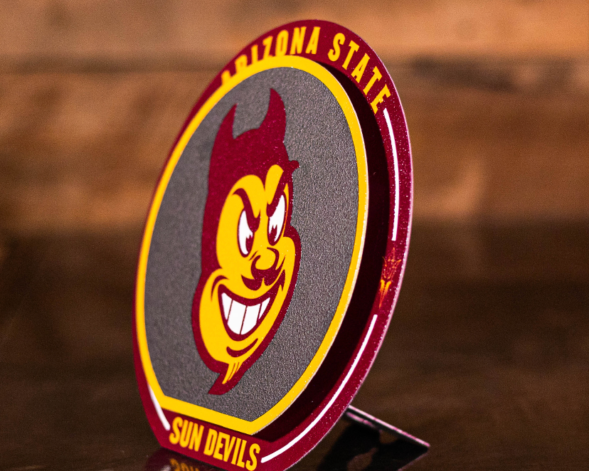 Arizona State Sun Devils "Double Play" On the Shelf or on the Wall Art