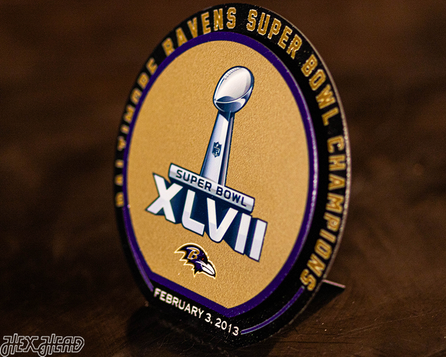 Baltimore Ravens Super Bowl XLVII "Double Play" On the Shelf or on the Wall Art