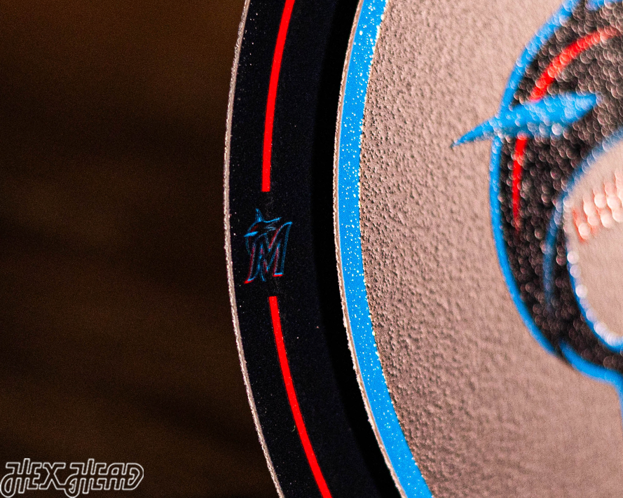 Miami Marlins "Double Play" On the Shelf or on the Wall Art