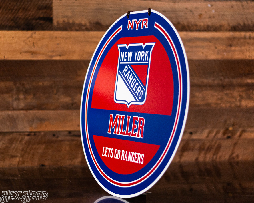 New York Rangers Personalized Monogram Metal Art