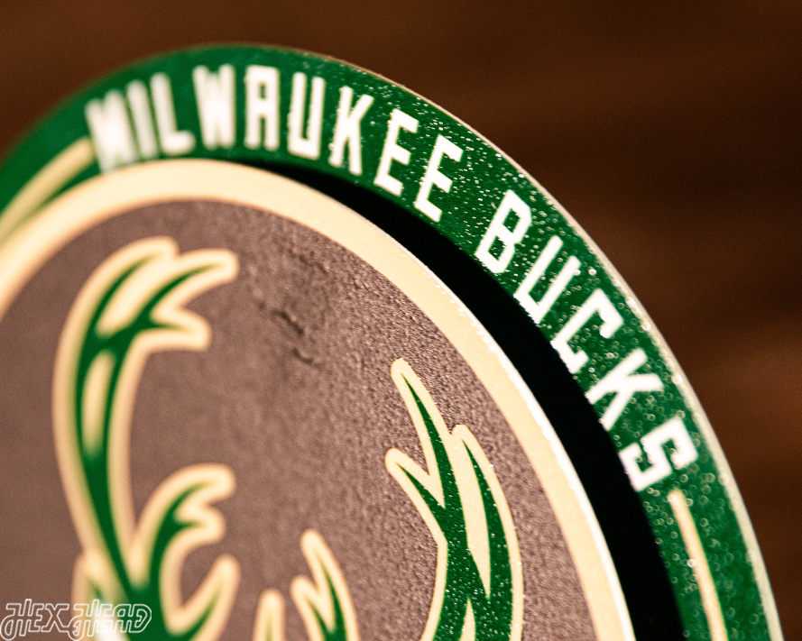 Milwaukee Bucks "Double Play" On the Shelf or on the Wall Art