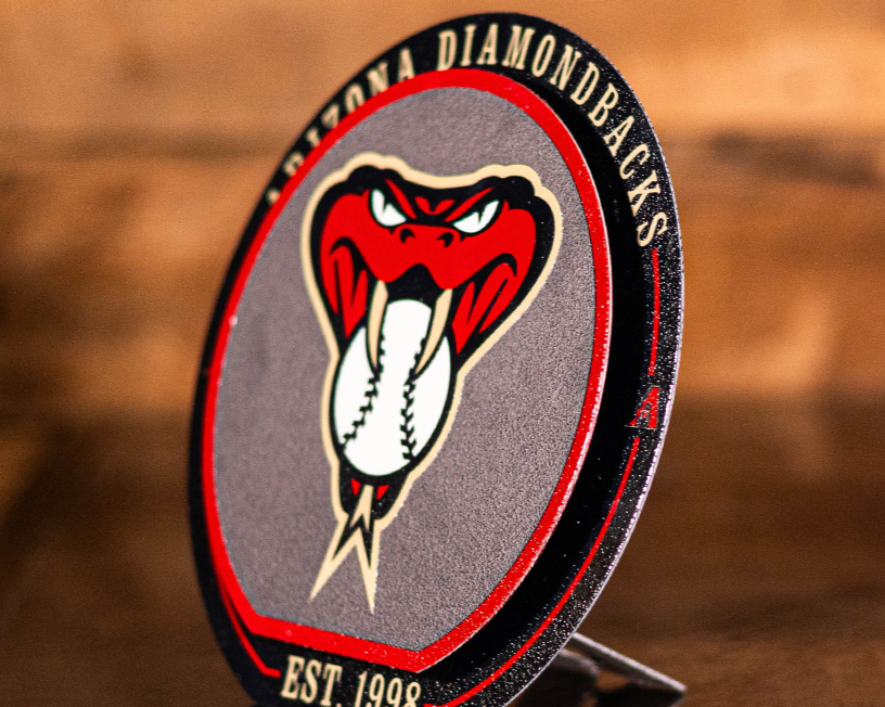 Arizona Diamondbacks "Double Play" On the Shelf or on the Wall Art