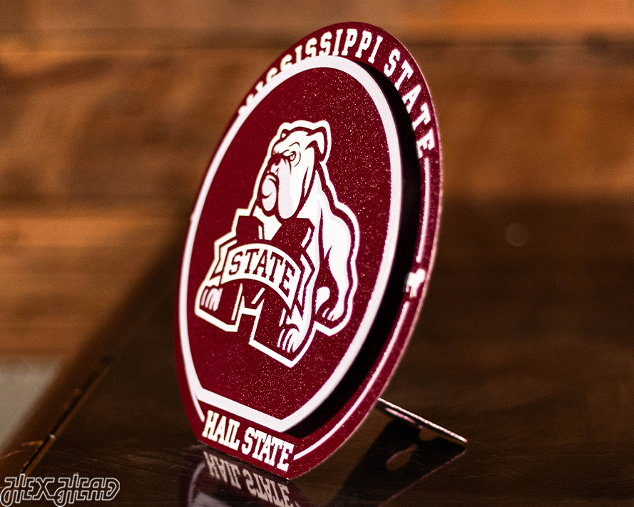 Mississippi State Bulldogs "Double Play" On the Shelf or on the Wall Art