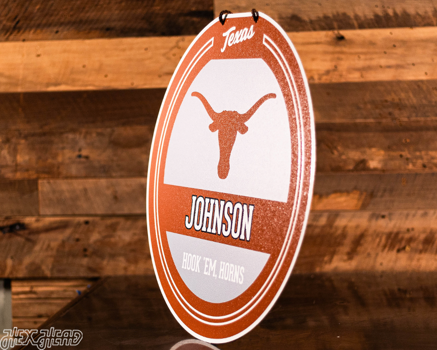 Texas Longhorns Personalized Monogram Metal Art