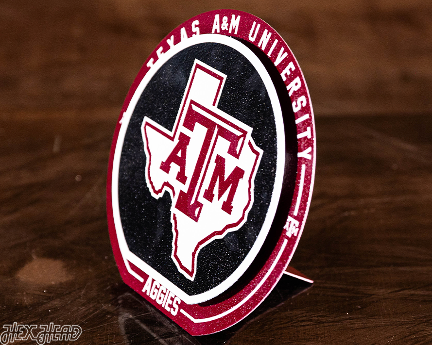 Texas A&M Aggies "Double Play" On the Shelf or on the Wall Art