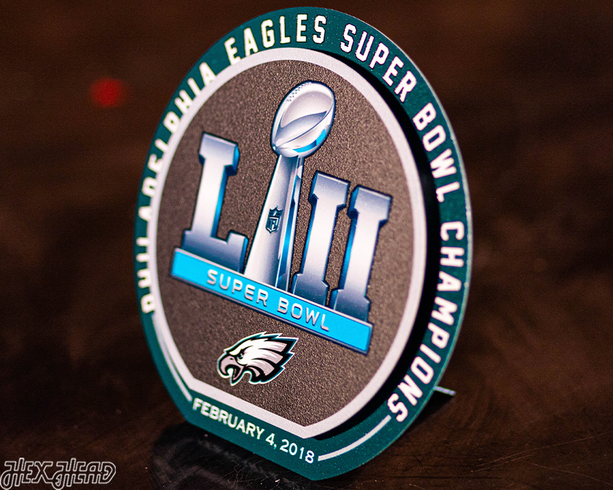 Philadelphia Eagles Super Bowl LII "Double Play" On the Shelf or on the Wall Art