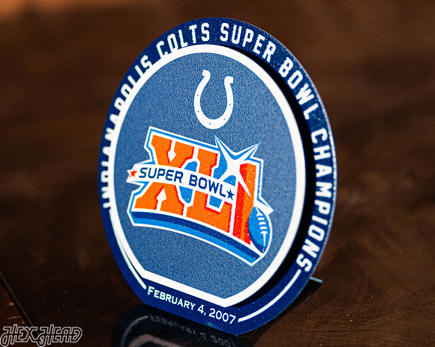 Indianapolis Colts Super Bowl XLI "Double Play" On the Shelf or on the Wall Art