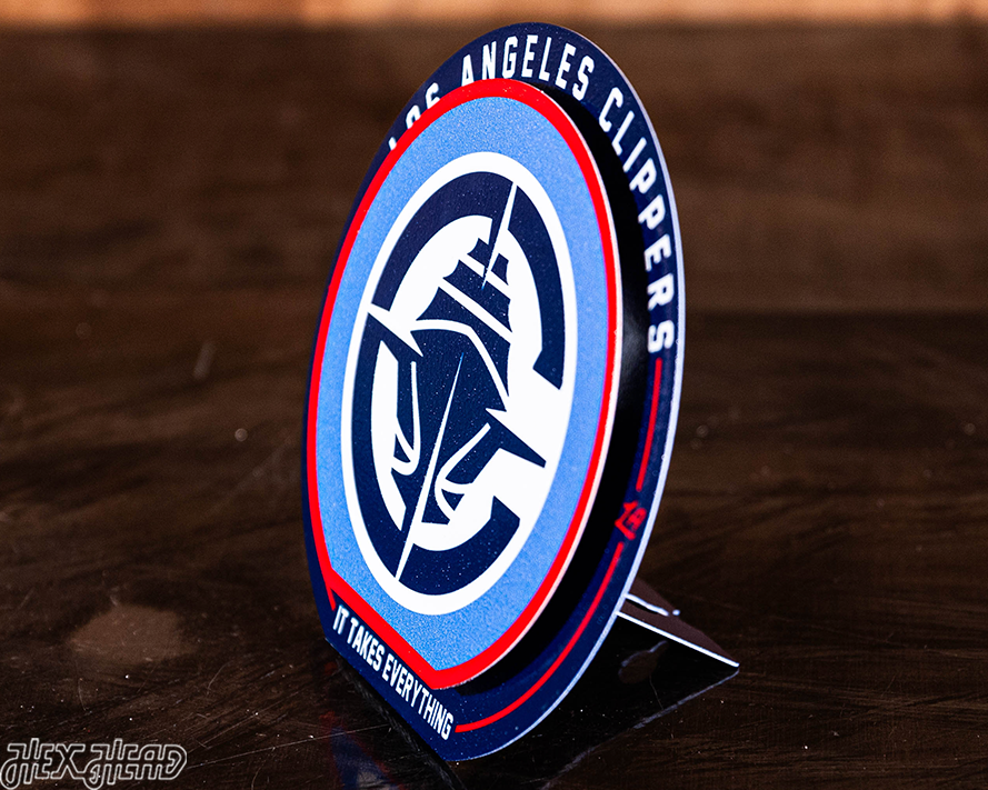 Los Angeles Clippers "Double Play" On the Shelf or on the Wall Art