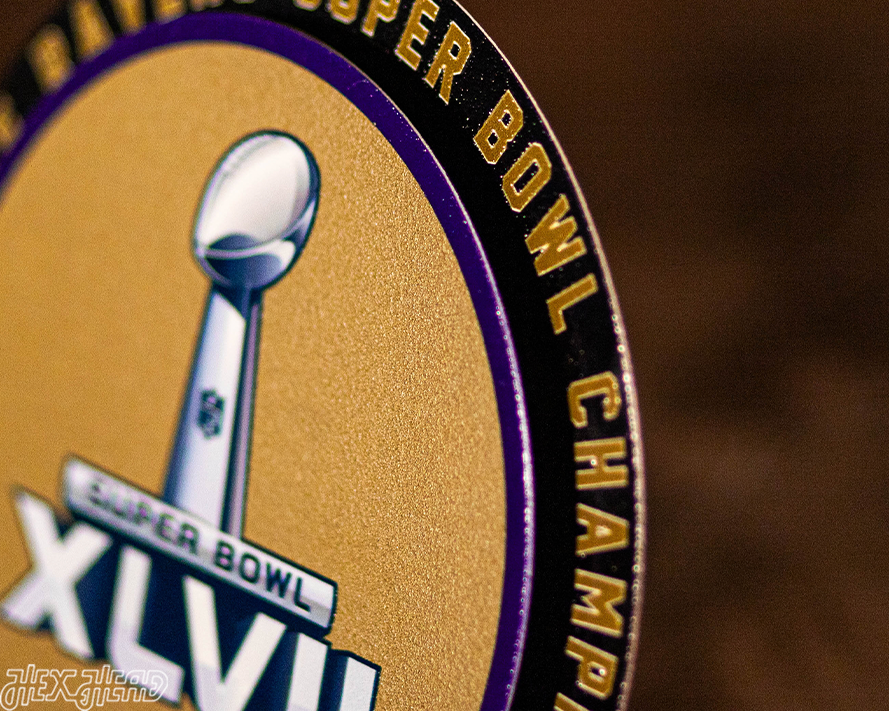 Baltimore Ravens Super Bowl XLVII "Double Play" On the Shelf or on the Wall Art