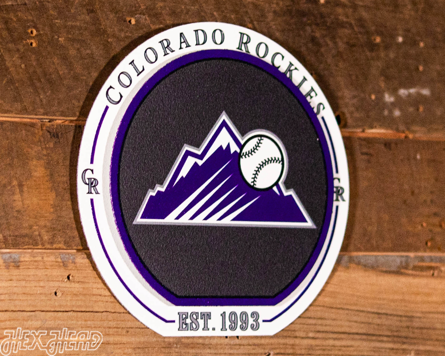 Colorado Rockies "Double Play" On the Shelf or on the Wall Art