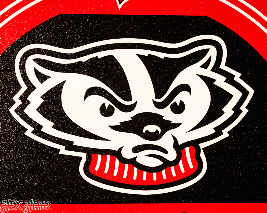 Wisconsin Badgers Personalized Monogram Metal Art