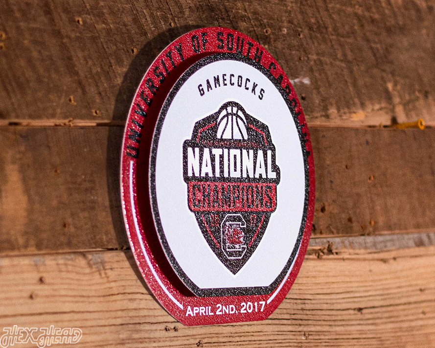 South Carolina Gamecocks 2017 National Champions "Double Play" On the Shelf or on the Wall Art