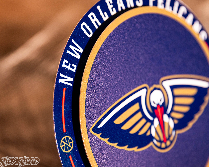 New Orleans Pelicans "Double Play" On the Shelf or on the Wall Art