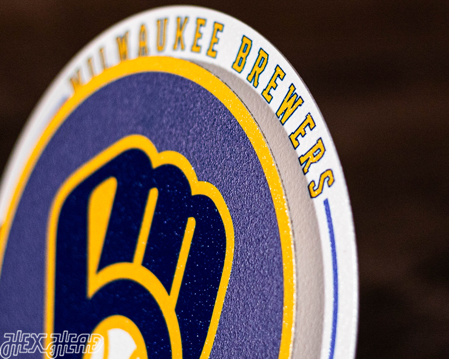 Milwaukee Brewers "Double Play" On the Shelf or on the Wall Art