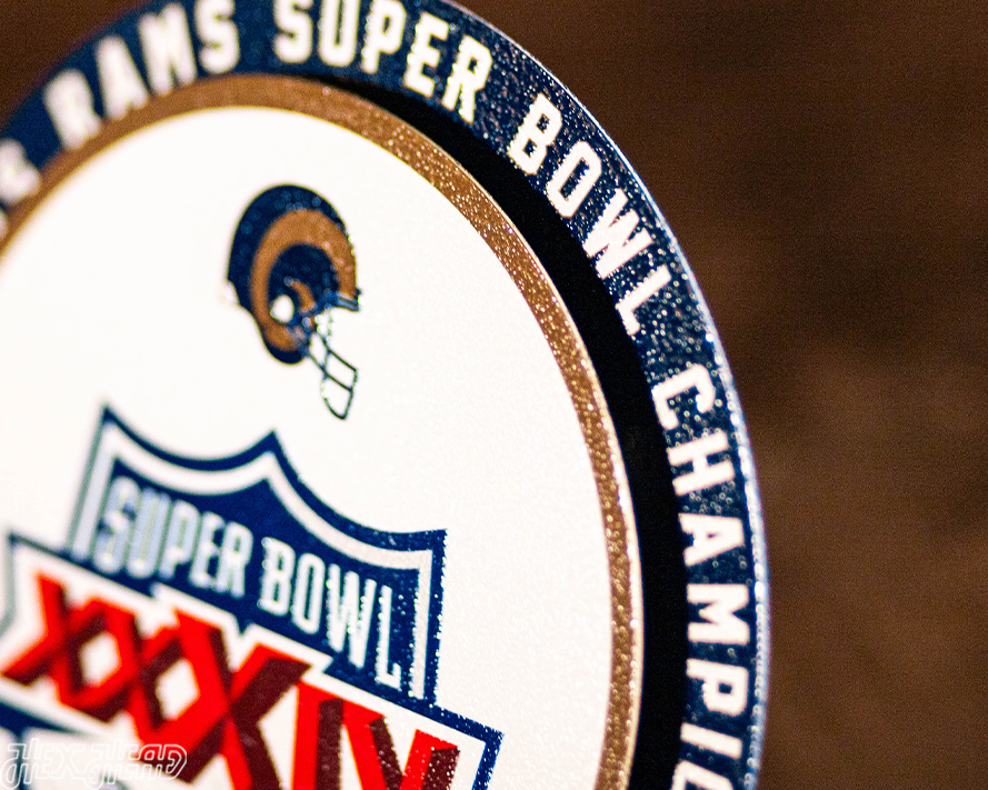 Los Angeles Rams Super Bowl XXXIV "Double Play" On the Shelf or on the Wall Art