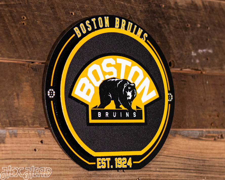 Boston Bruins "Double Play" On the Shelf or on the Wall Art