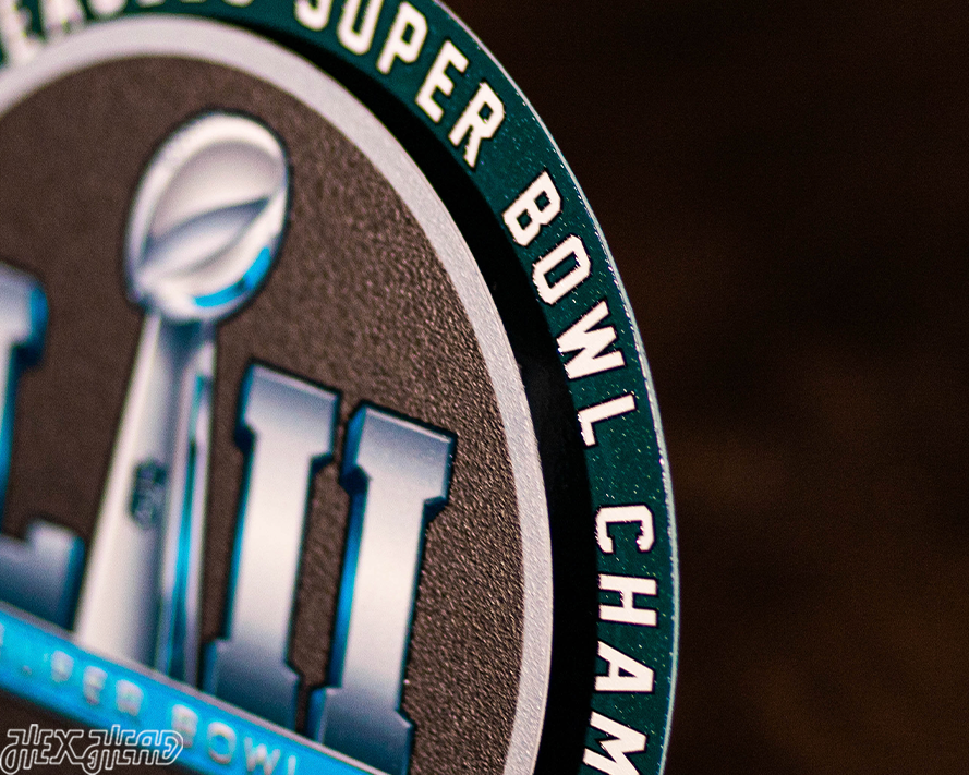 Philadelphia Eagles Super Bowl LII "Double Play" On the Shelf or on the Wall Art