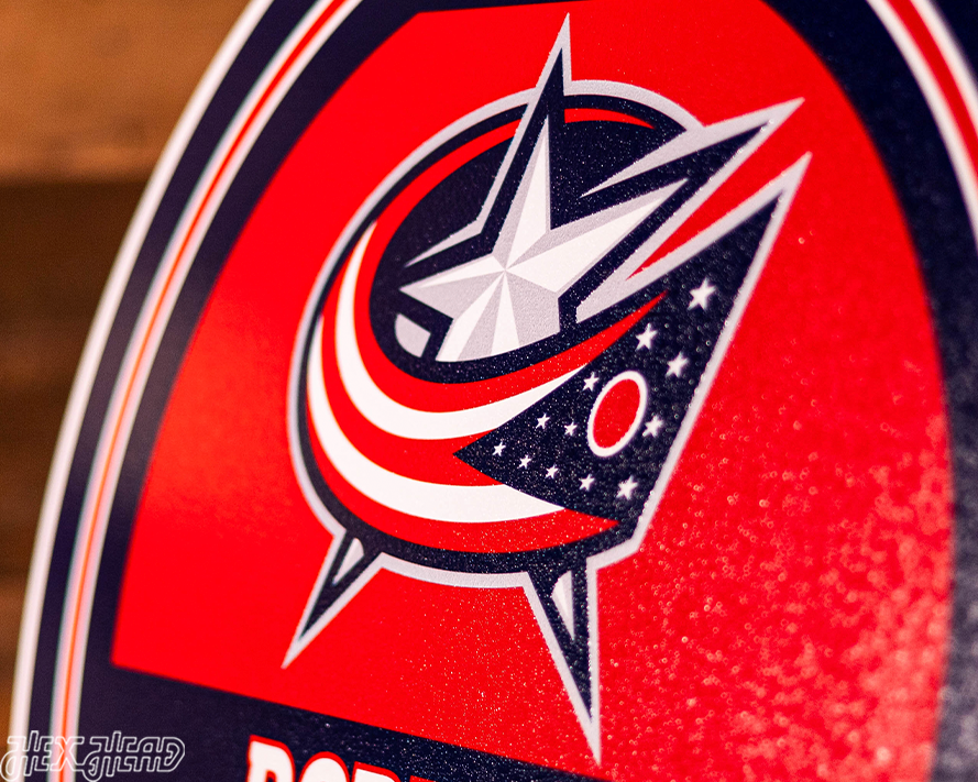 Columbus Blue Jackets Personalized Monogram Metal Art