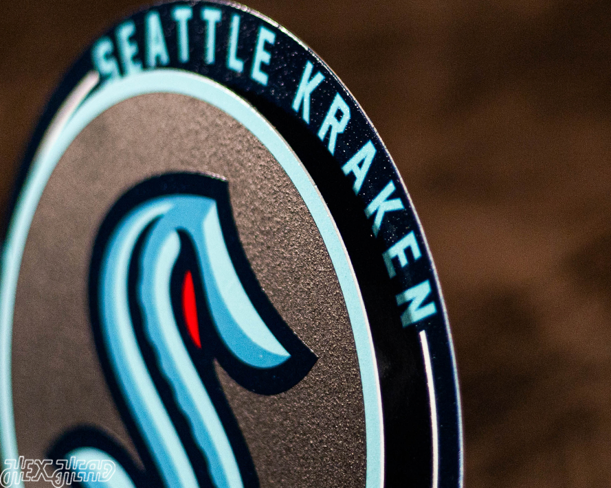 Seattle Kraken "Double Play" On the Shelf or on the Wall Art