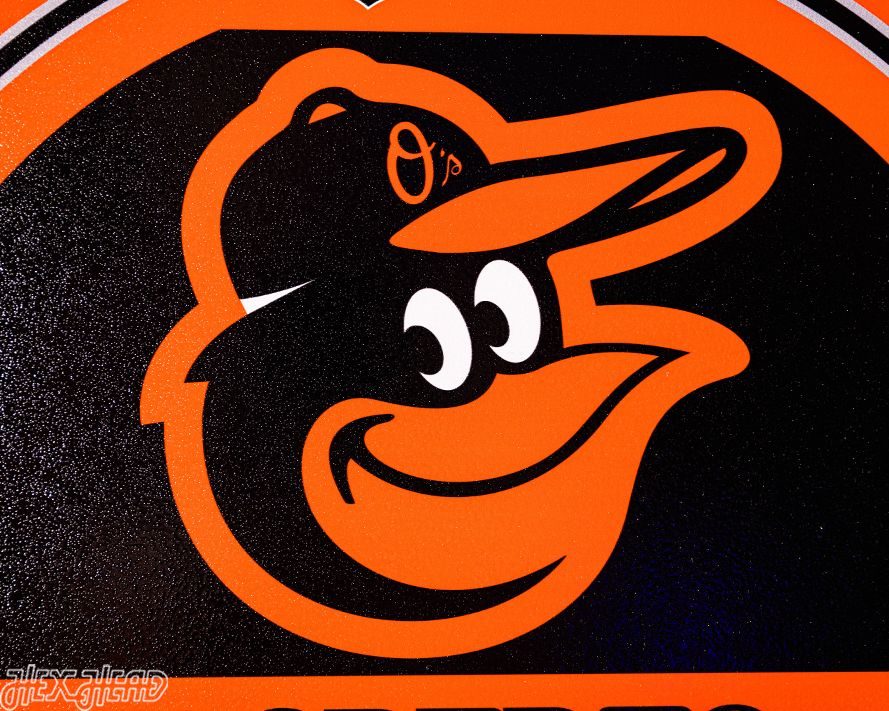 Baltimore Orioles Personalized Monogram Metal Art