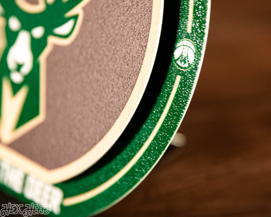 Milwaukee Bucks "Double Play" On the Shelf or on the Wall Art