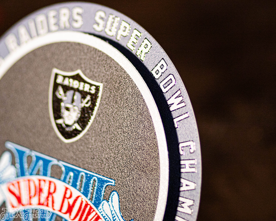 Las Vegas Raiders Super Super Bowl XVIII "Double Play" On the Shelf or on the Wall Art