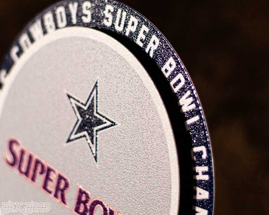 Dallas Cowboys XII Super Bowl "Double Play" On the Shelf or on the Wall Art