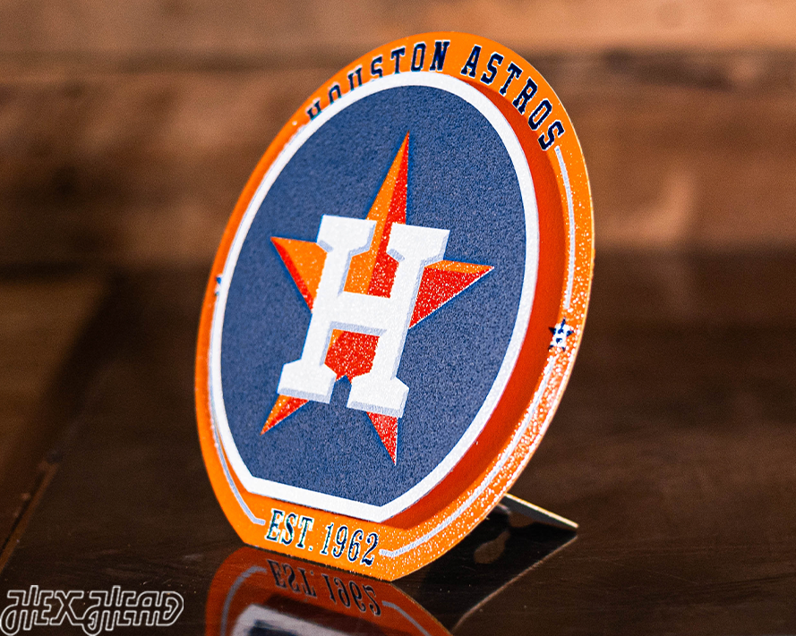 Houston Astros "Double Play" On the Shelf or on the Wall Art