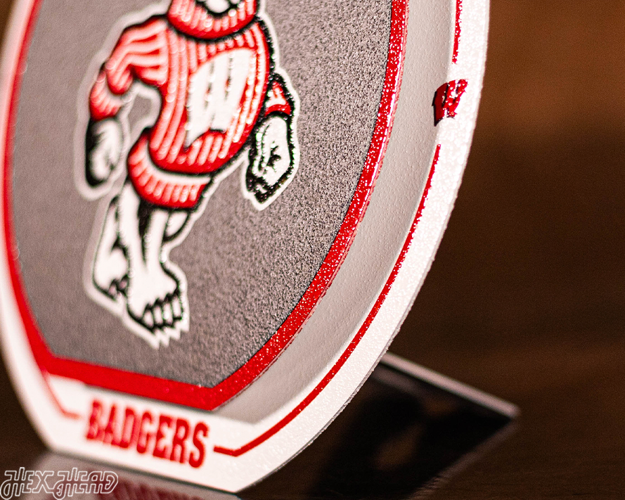 Wisconsin Badgers "Double Play" On the Shelf or on the Wall Art