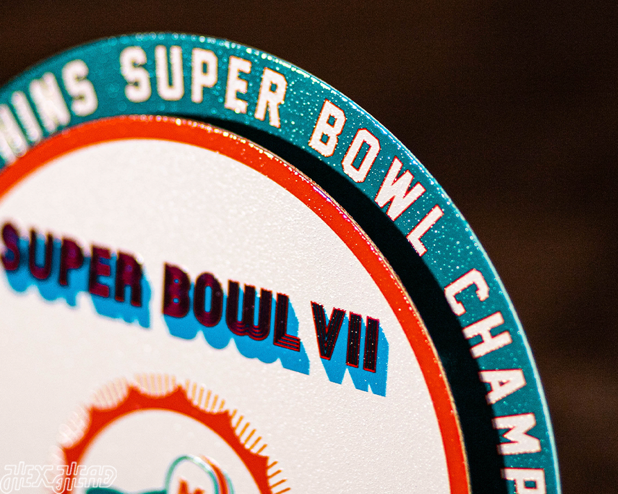 Miami Dolphins Super Bowl VII "Double Play" On the Shelf or on the Wall Art