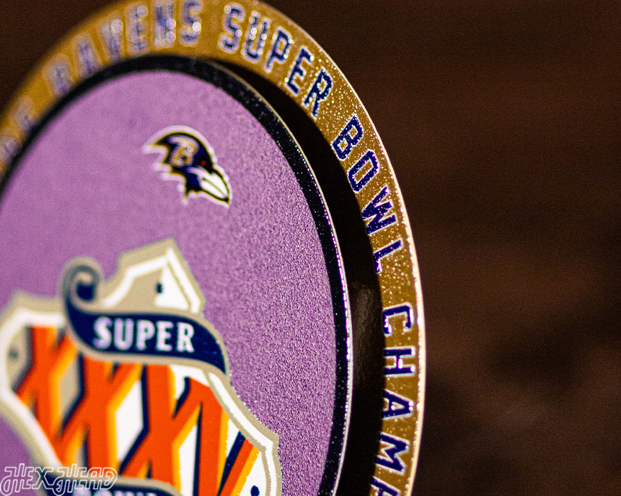 Baltimore Ravens Super Bowl XXXV "Double Play" On the Shelf or on the Wall Art