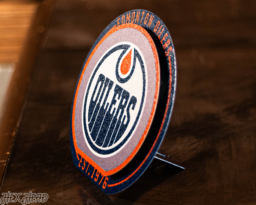 Edmonton Oilers "Double Play" On the Shelf or on the Wall Art