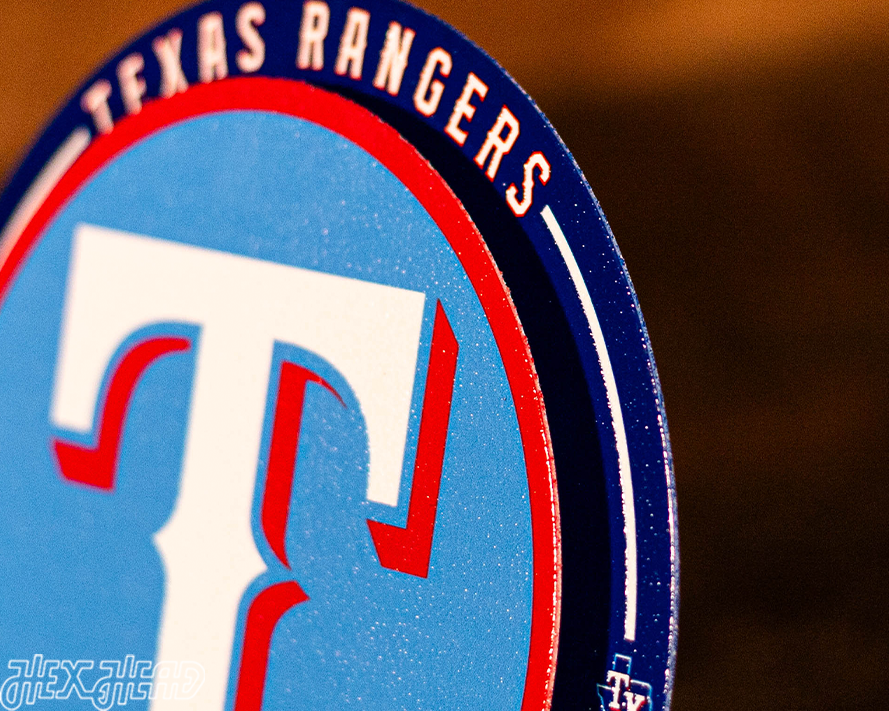 Texas Rangers "Double Play" On the Shelf or on the Wall Art