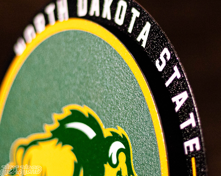 North Dakota State Bison "Double Play" On the Shelf or on the Wall Art