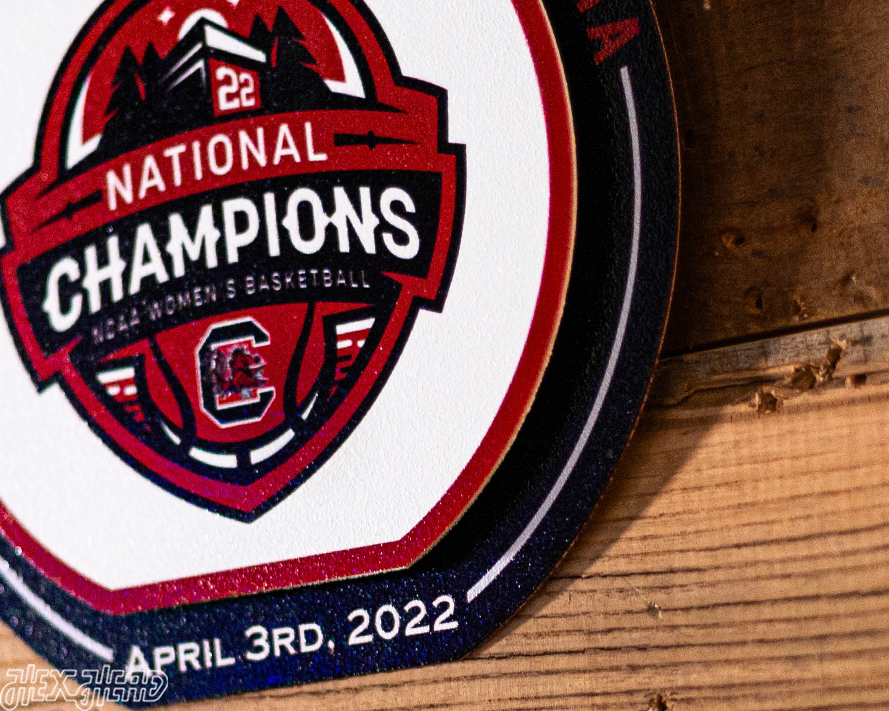 South Carolina Gamecocks 2022 National Champions "Double Play" On the Shelf or on the Wall Art