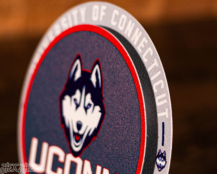 Connecticut UCONN Huskies "Double Play" On the Shelf or on the Wall Art