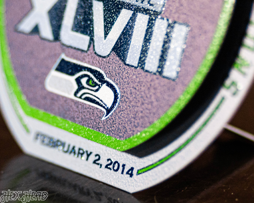 Seattle Seahawks Super Bowl XLVIII "Double Play" On the Shelf or on the Wall Art