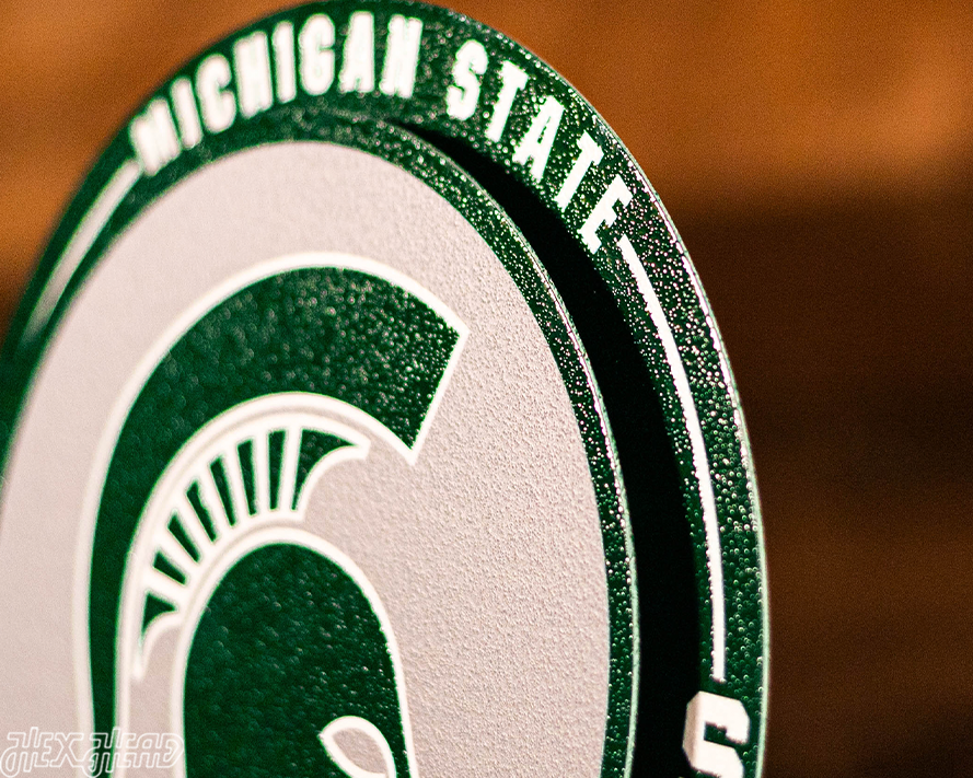 Michigan State Spartans "Double Play" On the Shelf or on the Wall Art