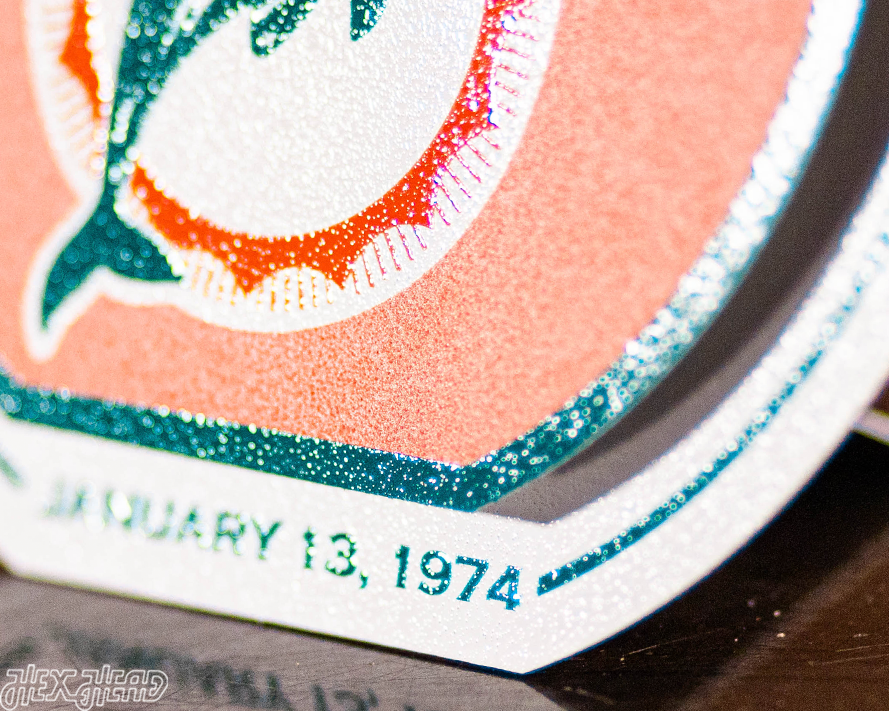 Miami Dolphins Super Bowl VIII "Double Play" On the Shelf or on the Wall Art