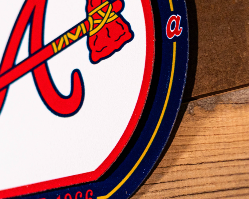 Atlanta Braves "Double Play" On the Shelf or on the Wall Art