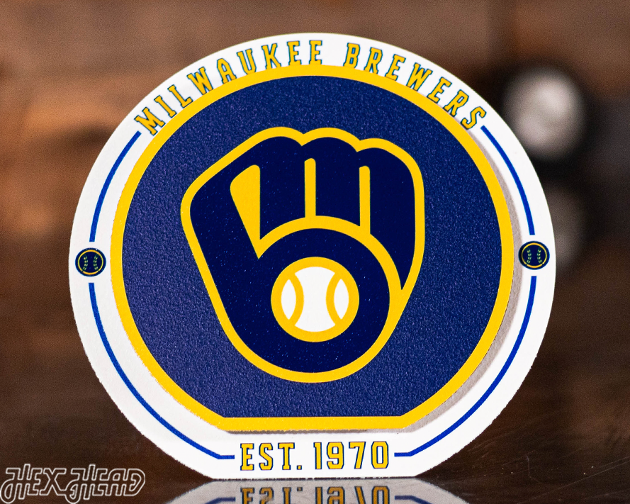 Milwaukee Brewers "Double Play" On the Shelf or on the Wall Art